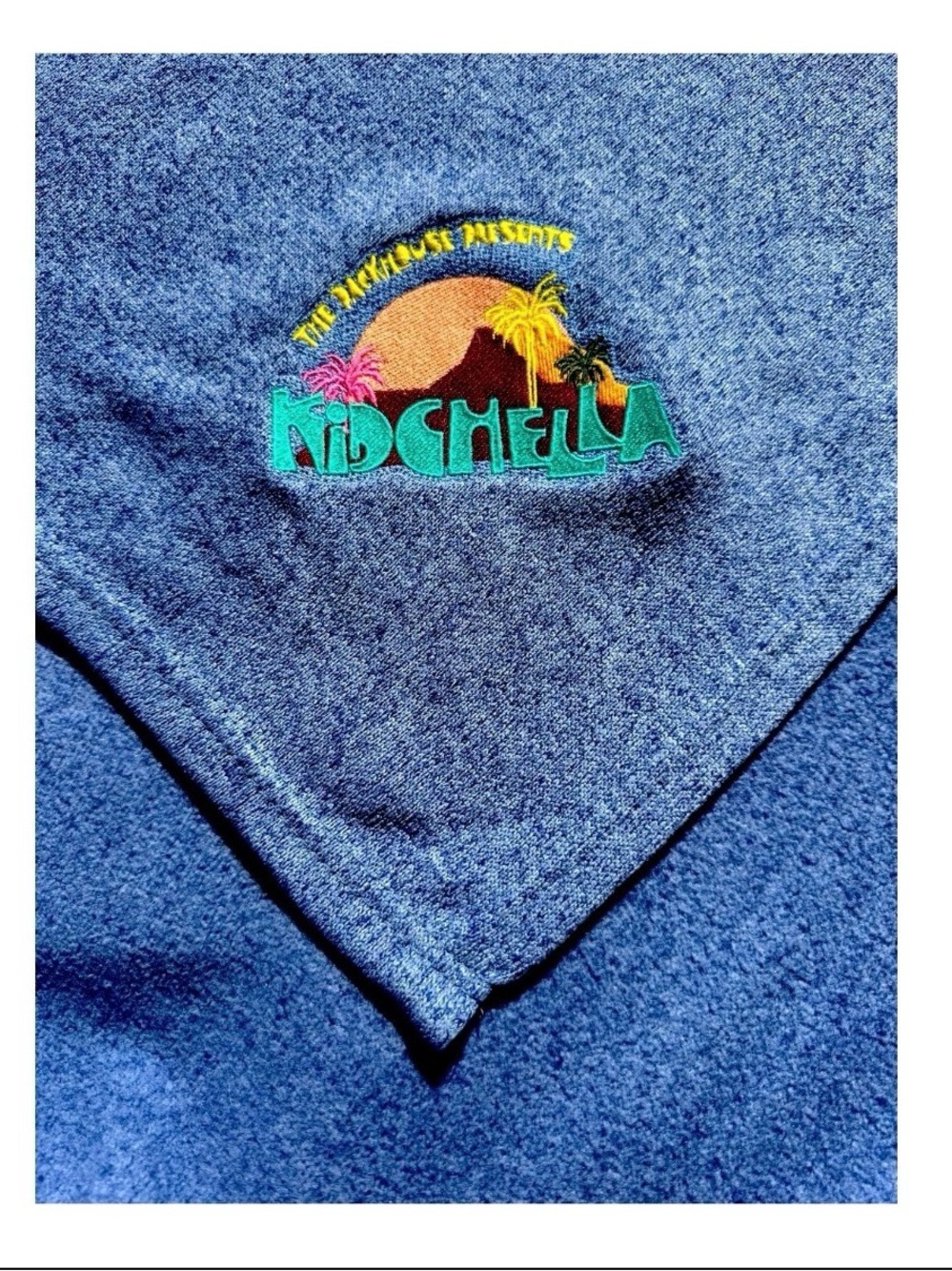Kidchella Custom Fleece Throw Blanket Coachella Festival Event 5’ X 4’ Blue